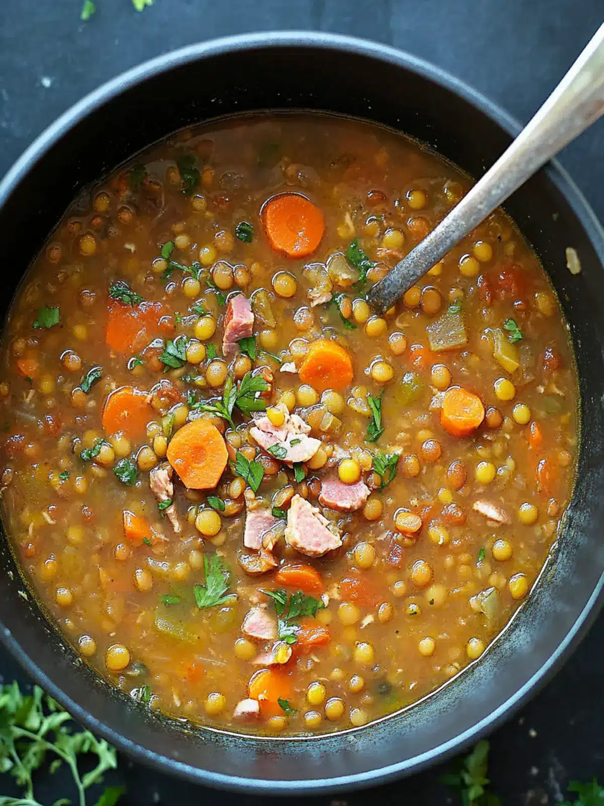 Ham Bone Lentil Soup