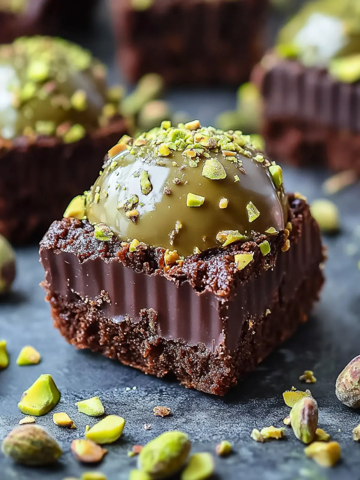 Pistachio Ferrero Rocher Brownies