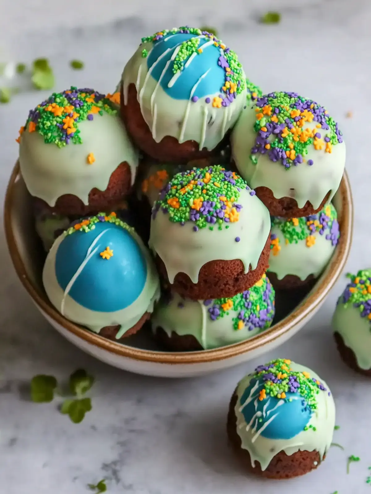 Earth Day Cake Bites