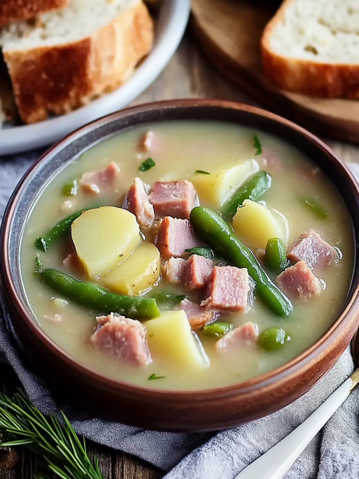 Ham Green Bean and Potato Soup