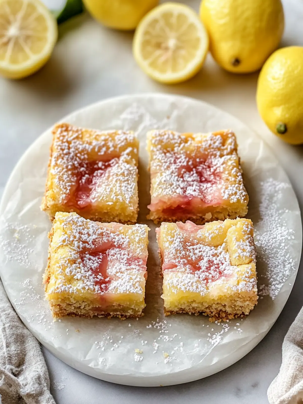 Lemon Rhubarb Bars