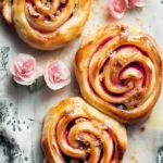 Vegan rhubarb and ginger buns