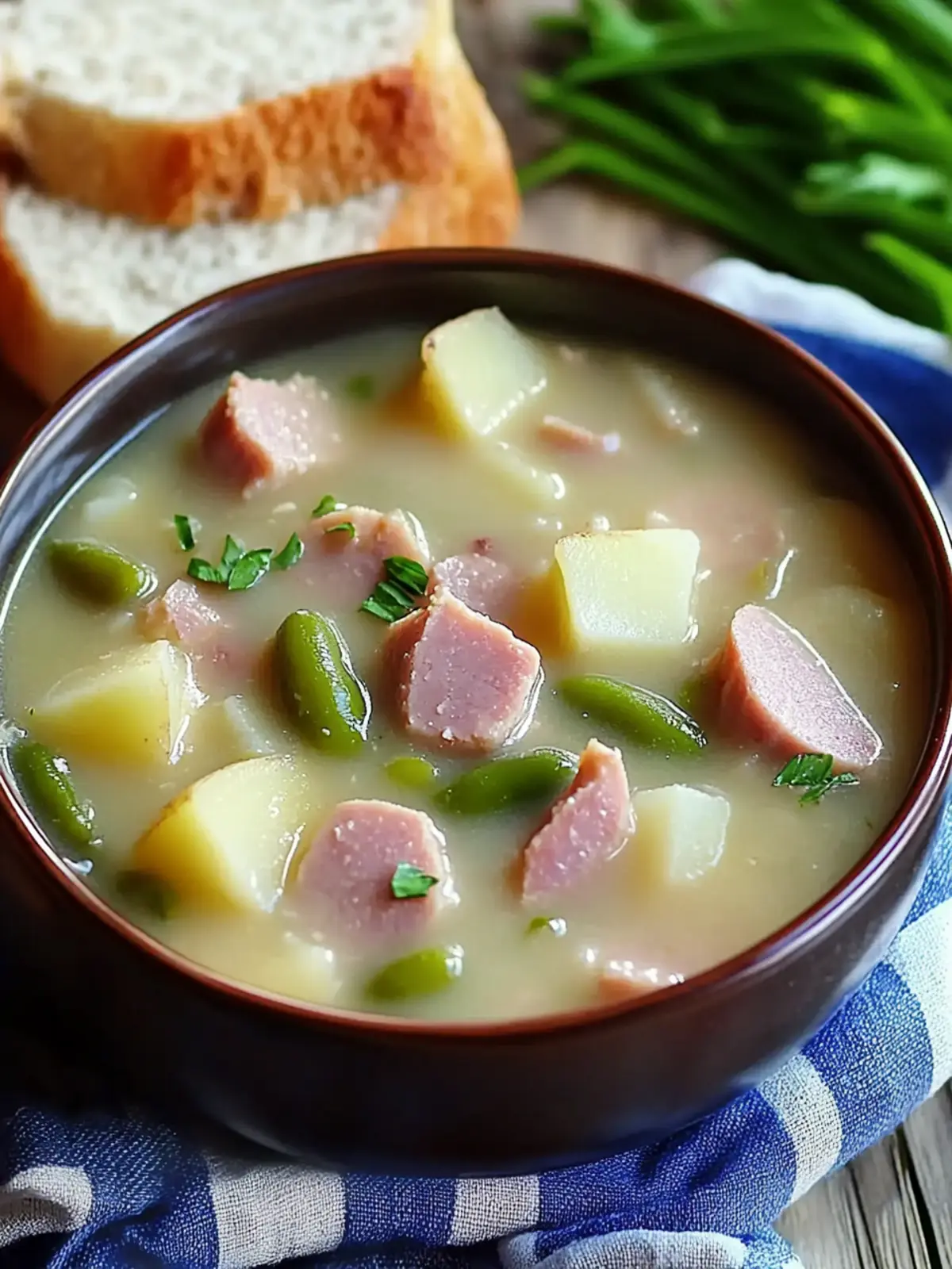 Ham Green Bean and Potato Soup