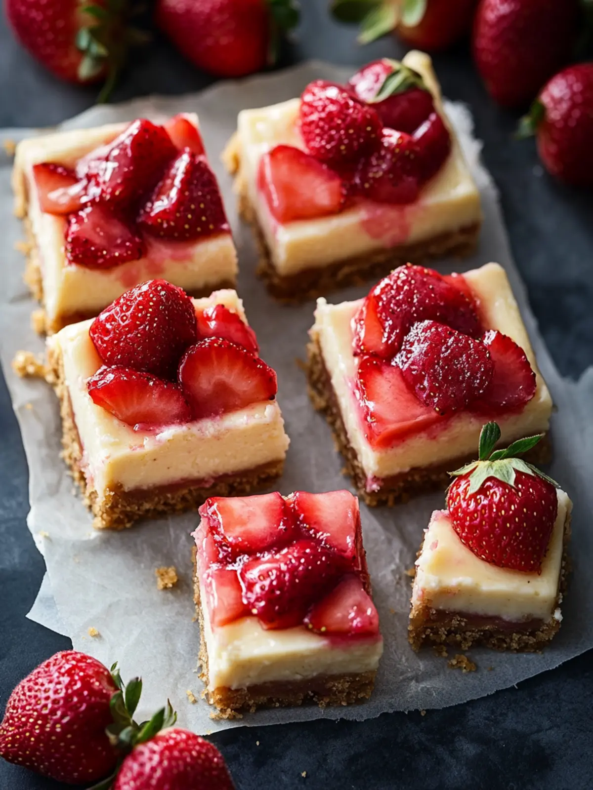 Strawberry Rhubarb Cheesecake Bars