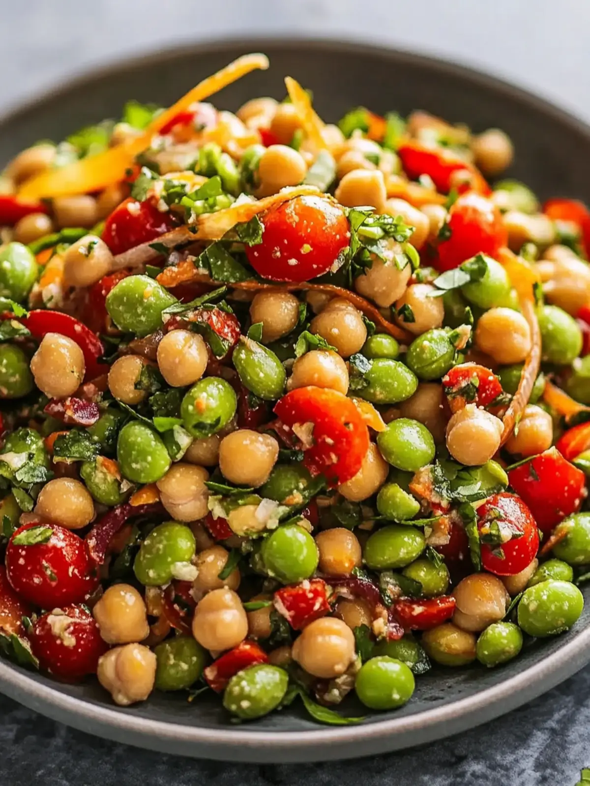 Chickpea Edamame Salad