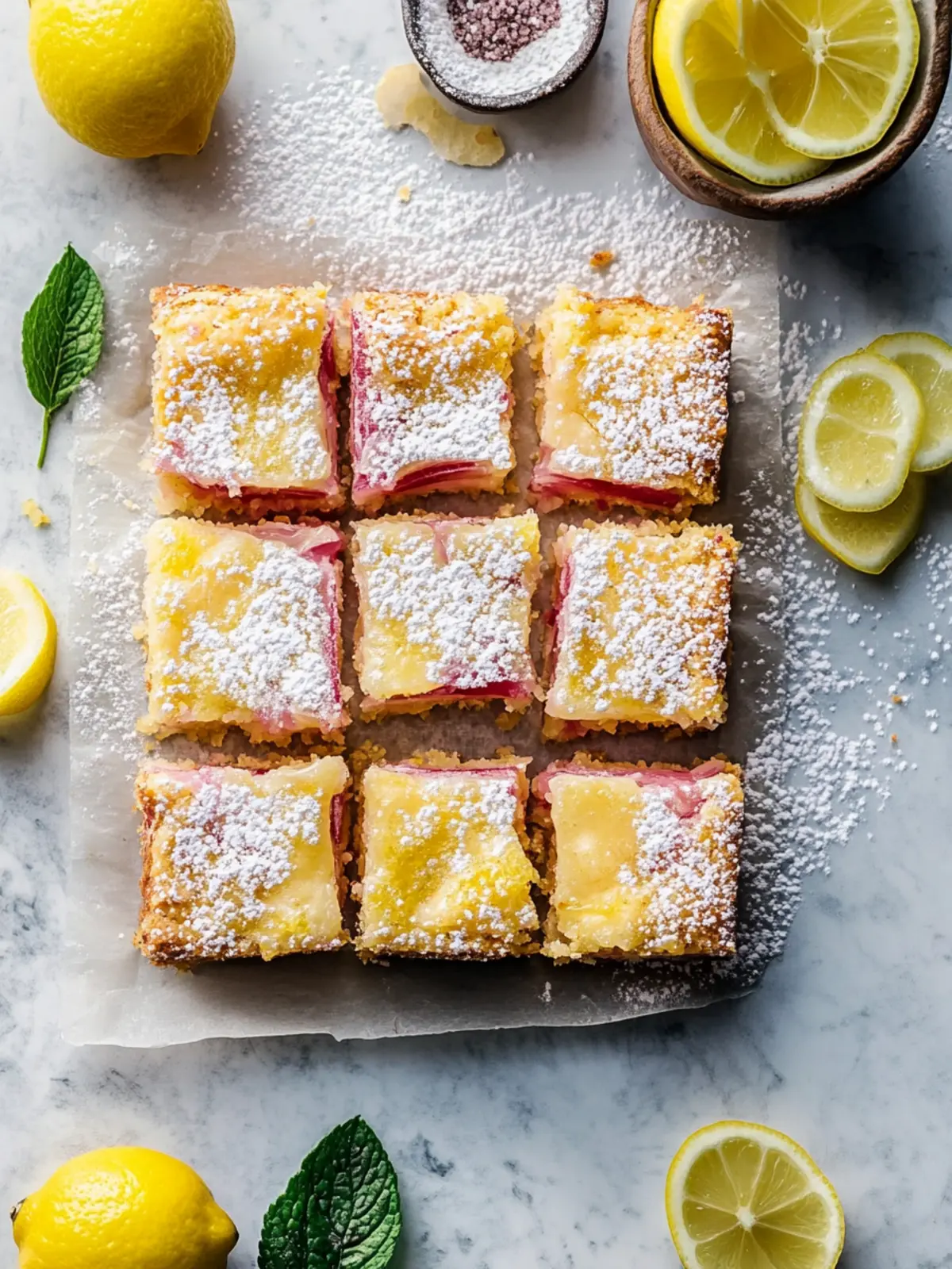 Lemon Rhubarb Bars