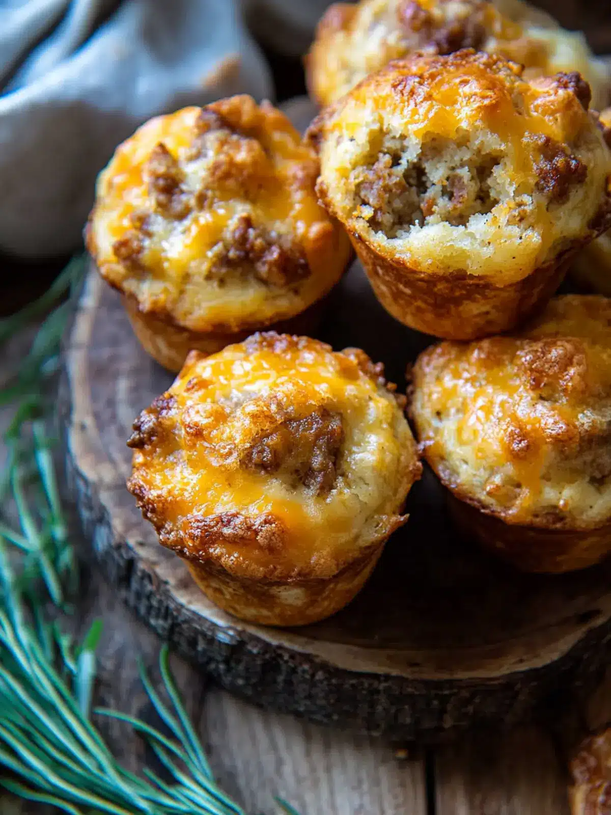 Cheesy Sausage Muffins