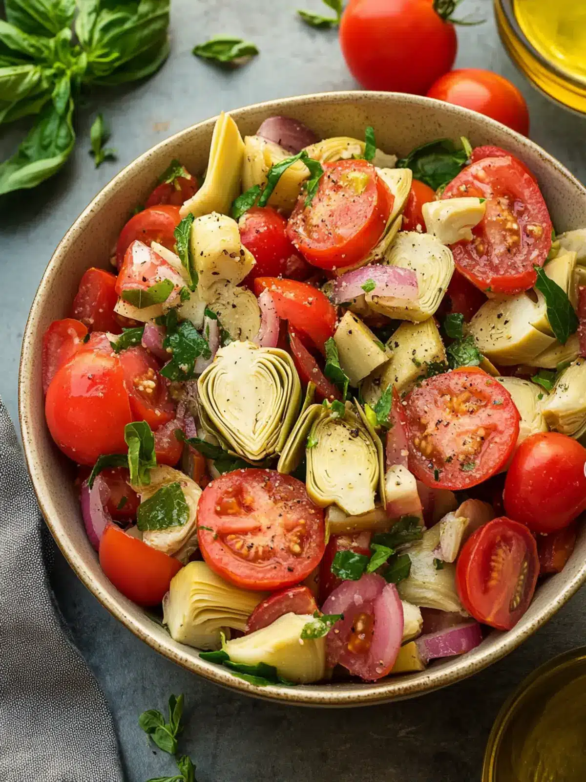 Tuscan Artichoke Tomato Salad