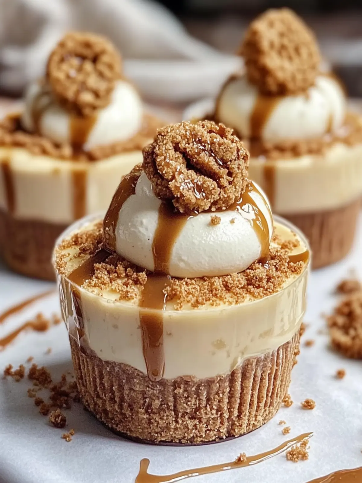 Cookie Butter Cheesecake Cups