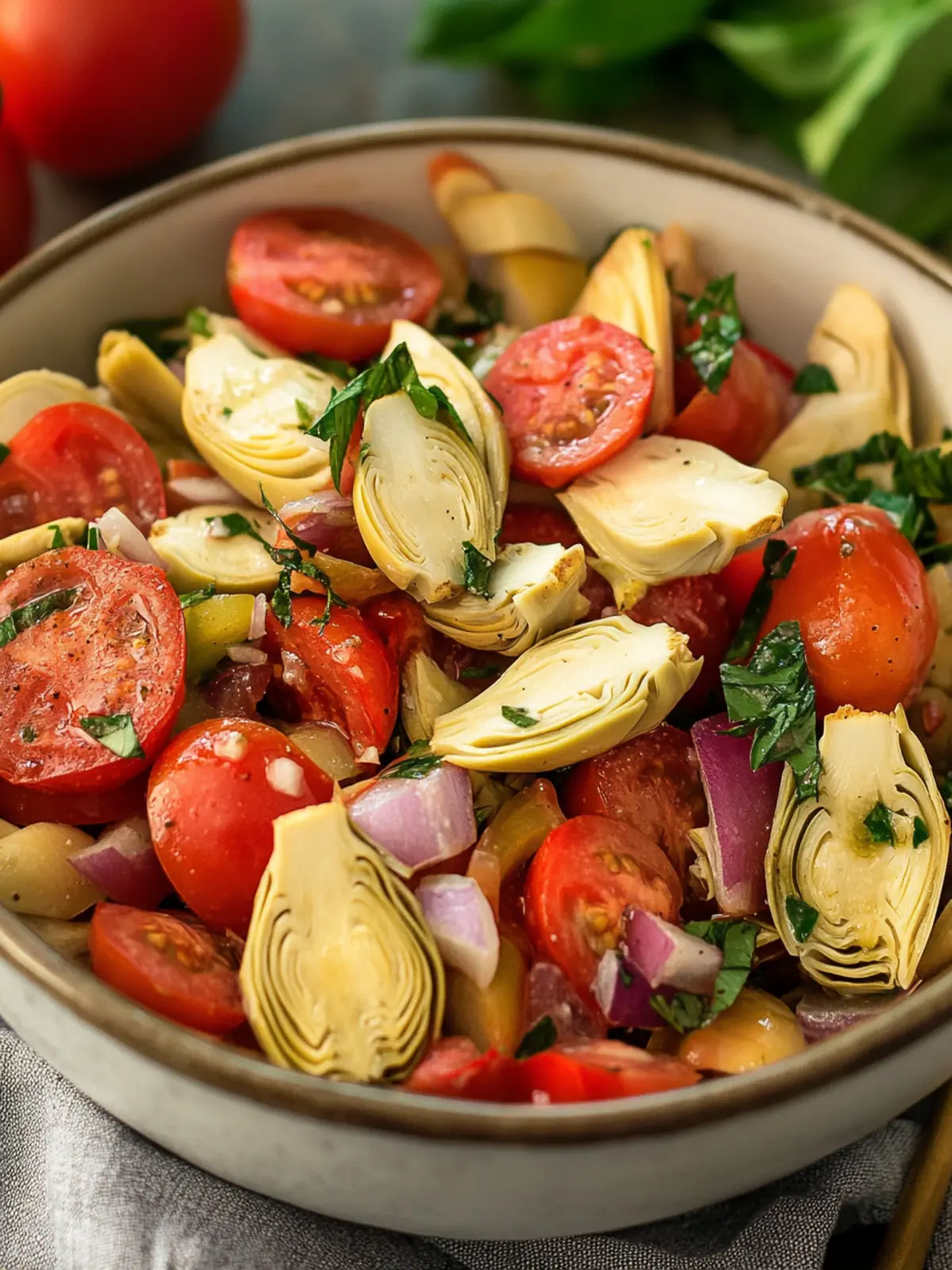Tuscan Artichoke Tomato Salad
