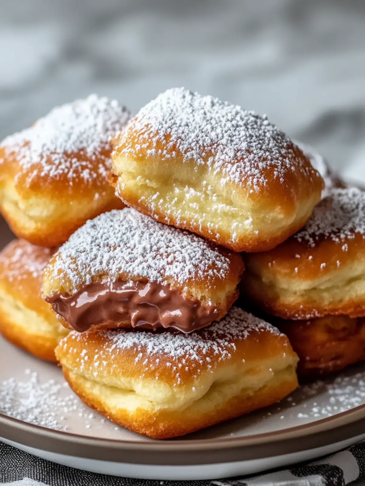 Air Fryer Nutella Stuffed Beignets