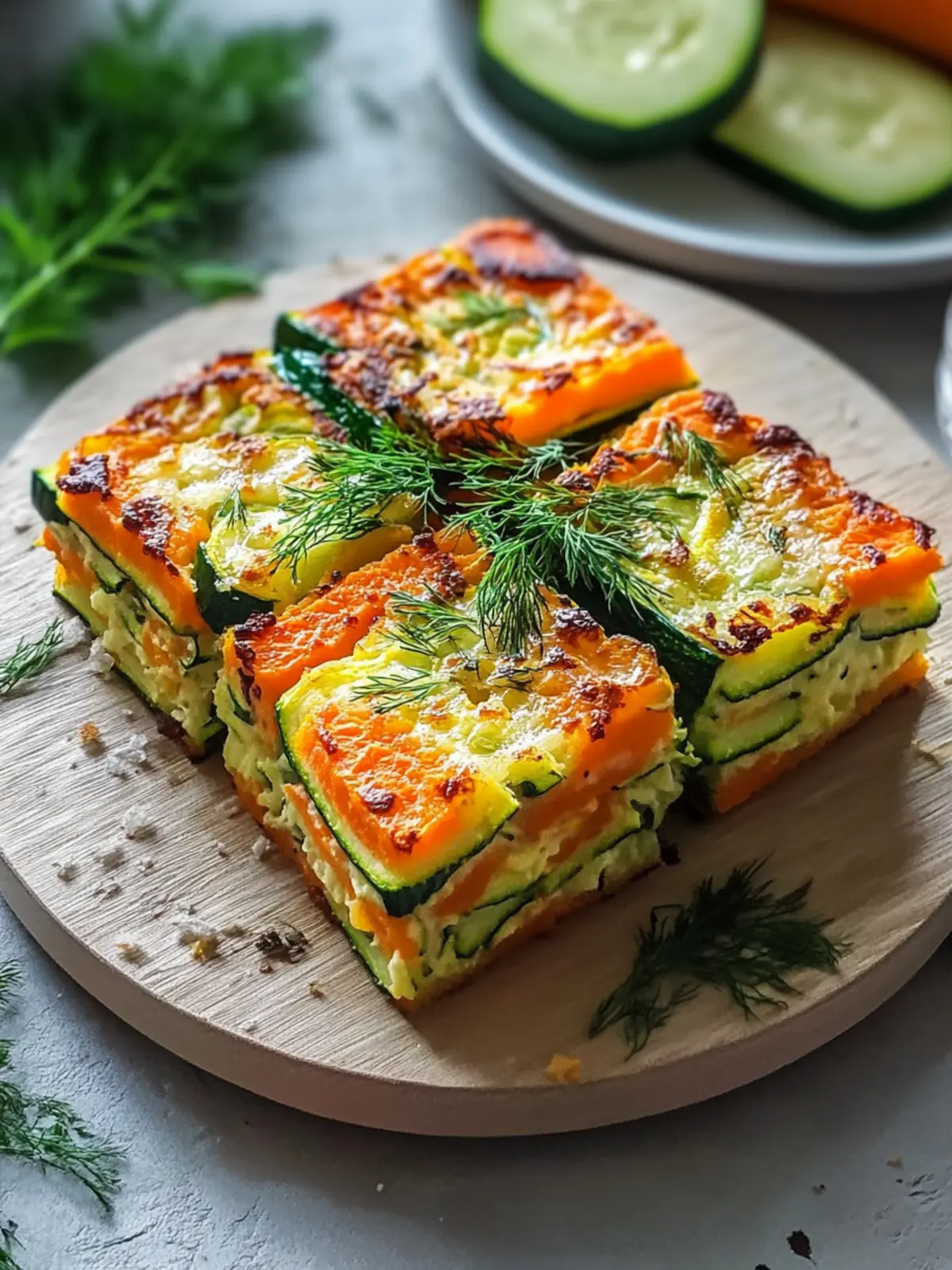 Zucchini and carrot slice