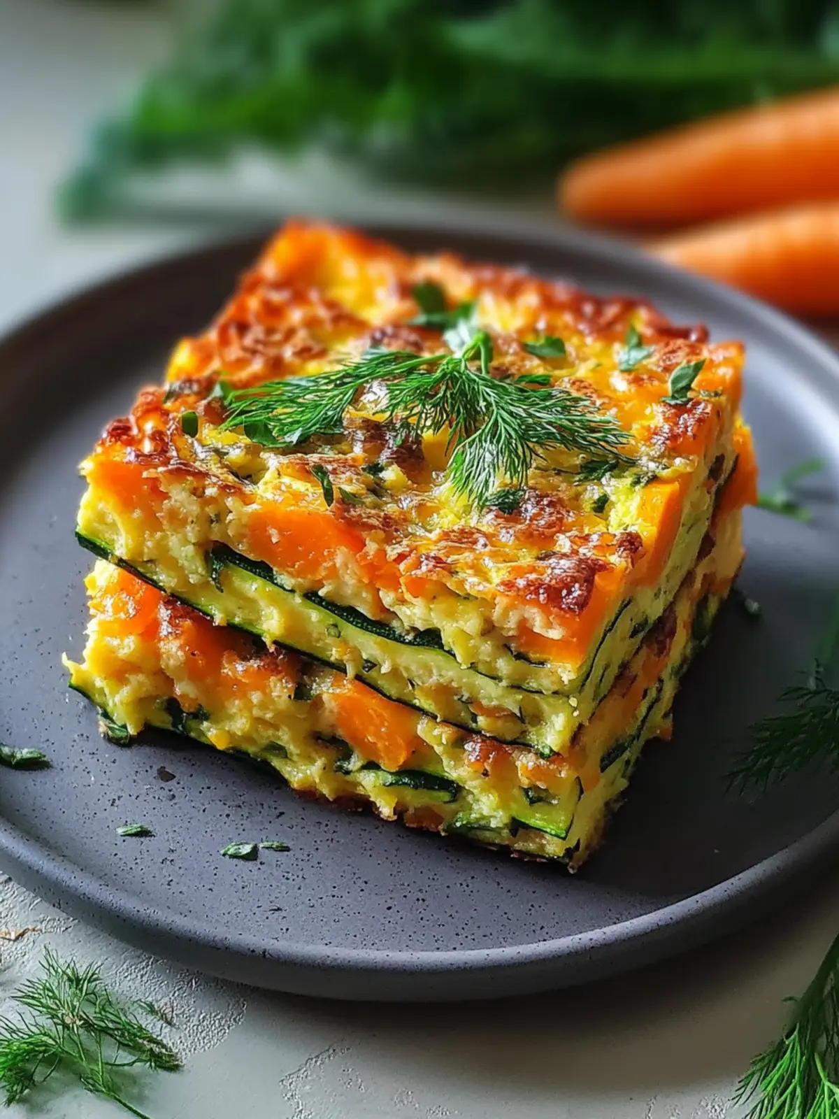 Zucchini and carrot slice
