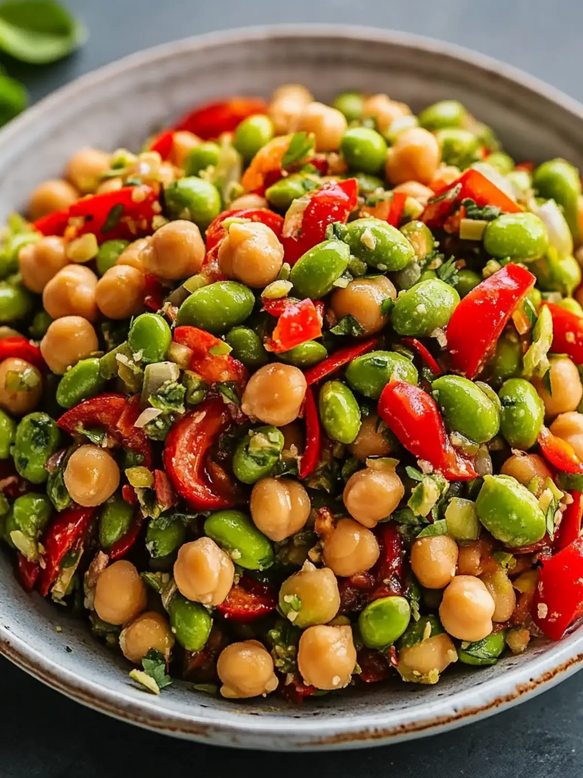 Chickpea Edamame Salad