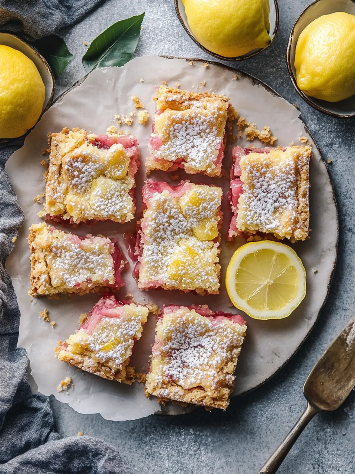Lemon Rhubarb Bars