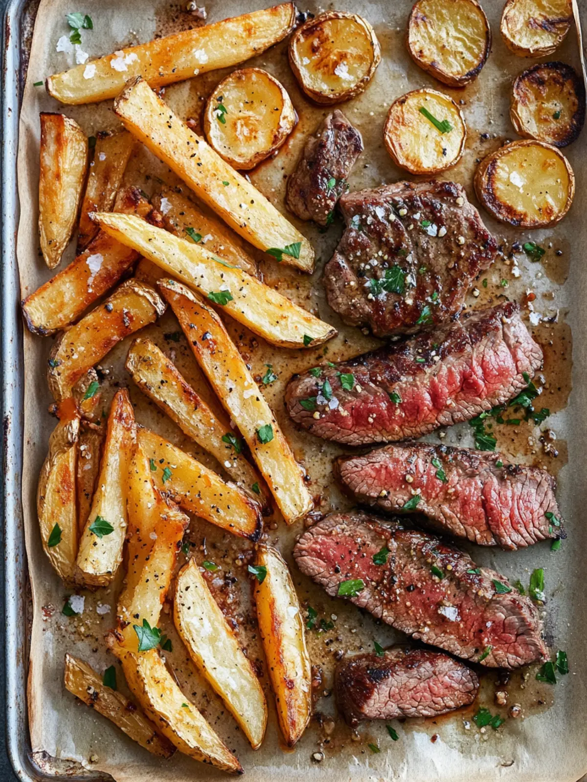 Sheet Pan Steak and Fries