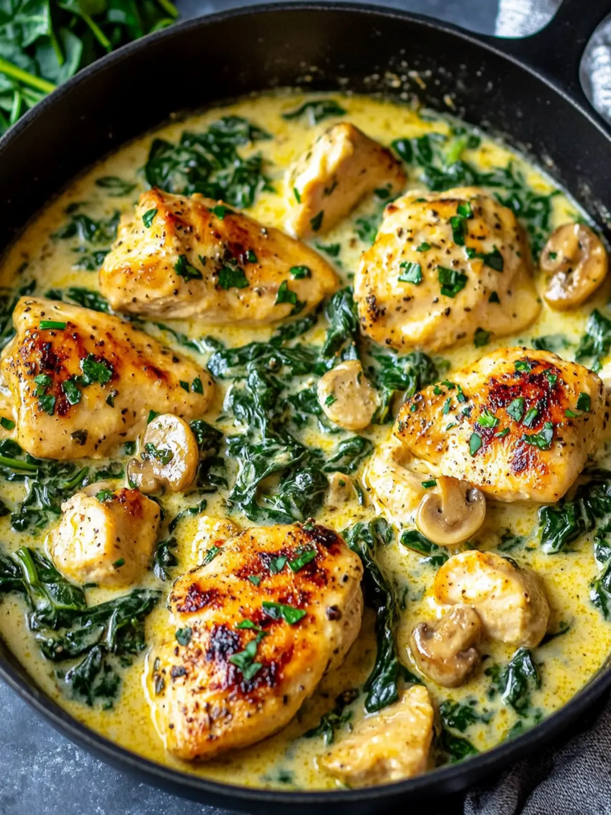Keto Creamy Chicken with Spinach