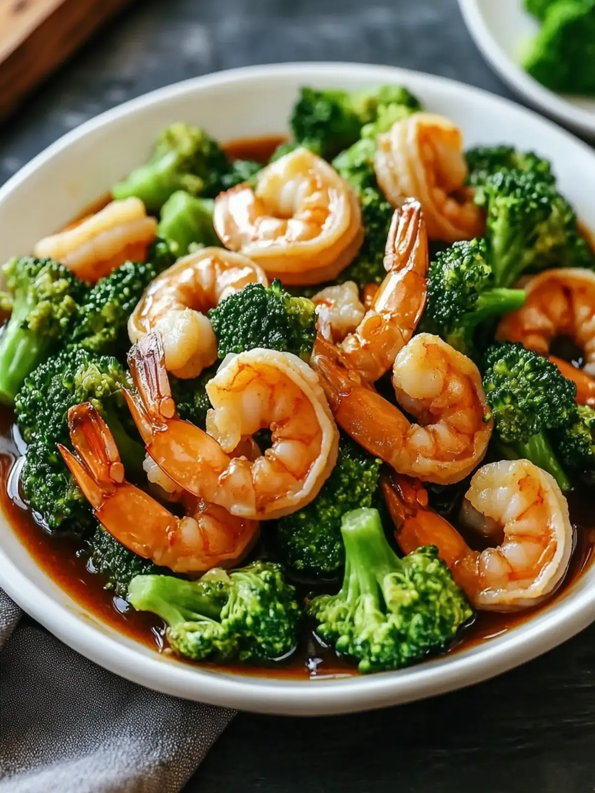 Shrimp and Broccoli with Brown Sauce