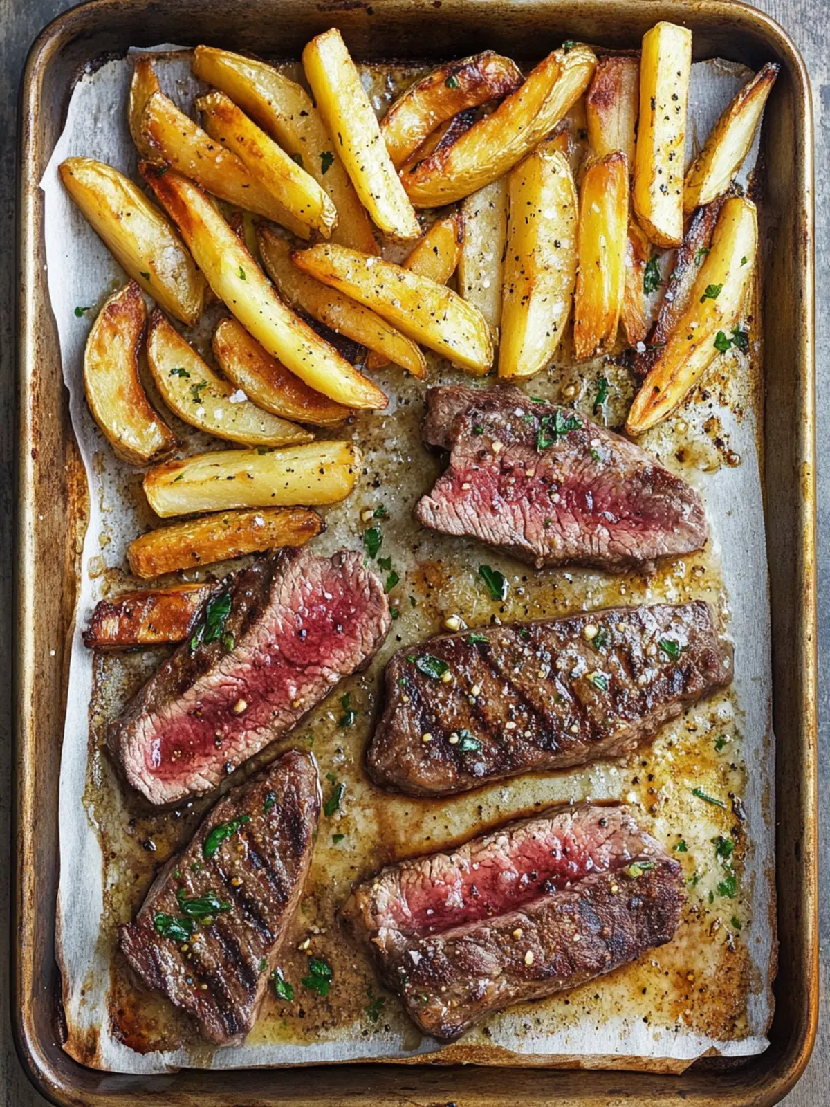 Sheet Pan Steak and Fries