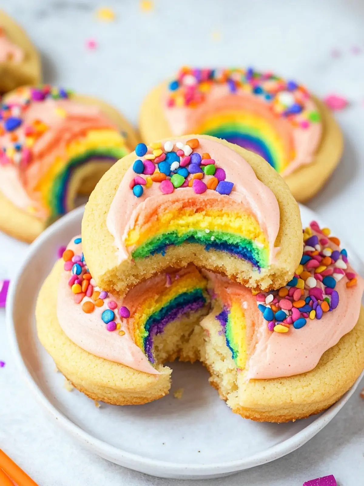 Buttercream Rainbow Cookie