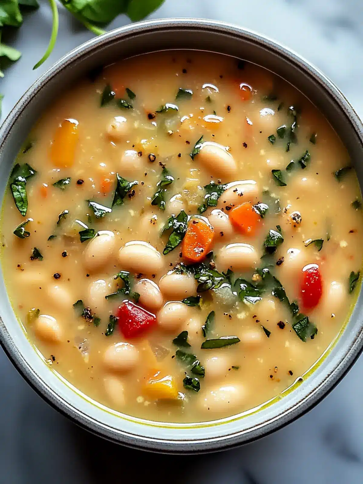 High Protein White Bean Soup