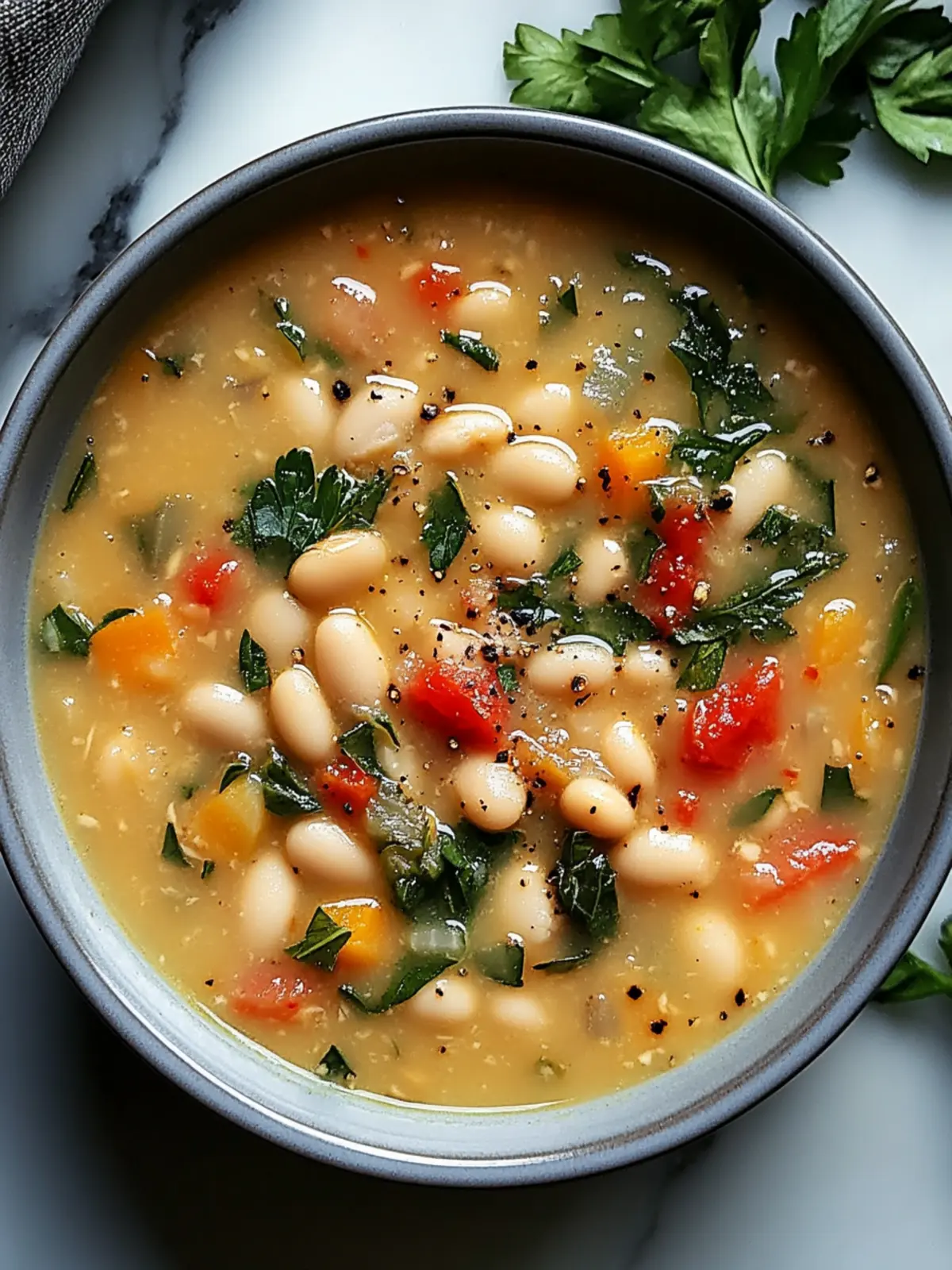 High Protein White Bean Soup
