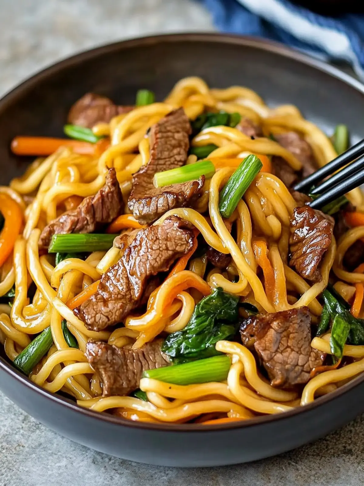 Teriyaki Steak Noodles (Steak Stir Fry)