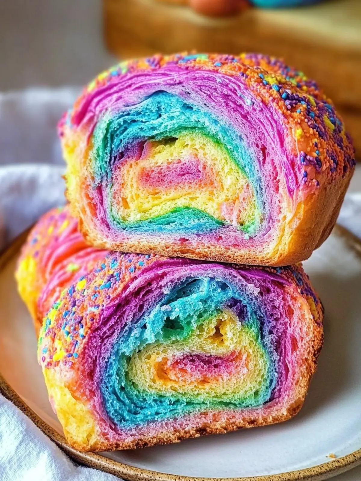 Tie Dye Rainbow Bread