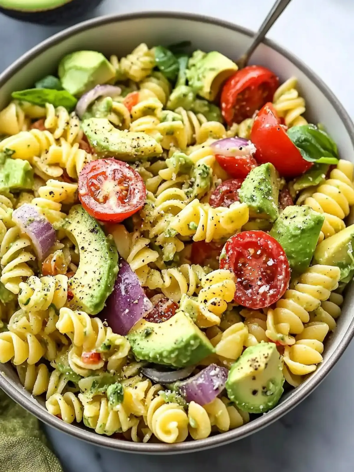 Dairy-Free Avocado Pasta Salad
