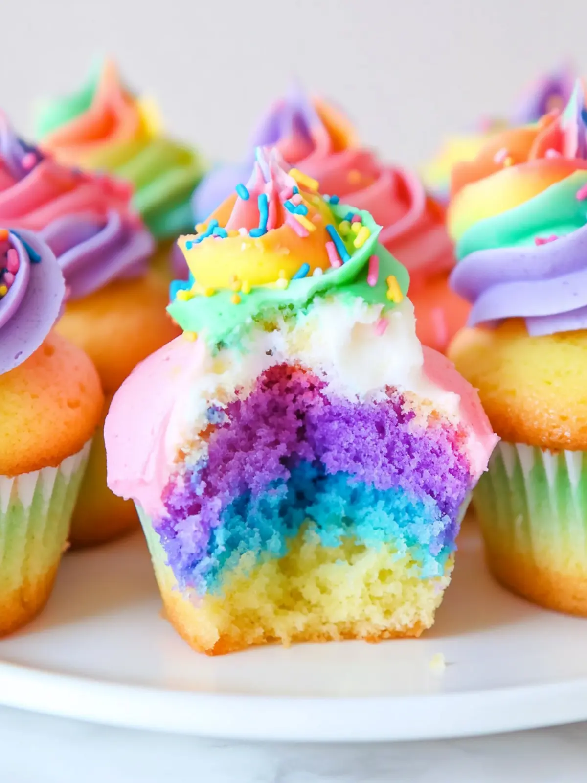 Rainbow Cupcakes