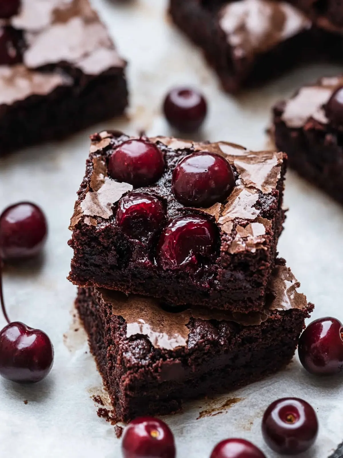 Roasted Chocolate Cherry Brownies
