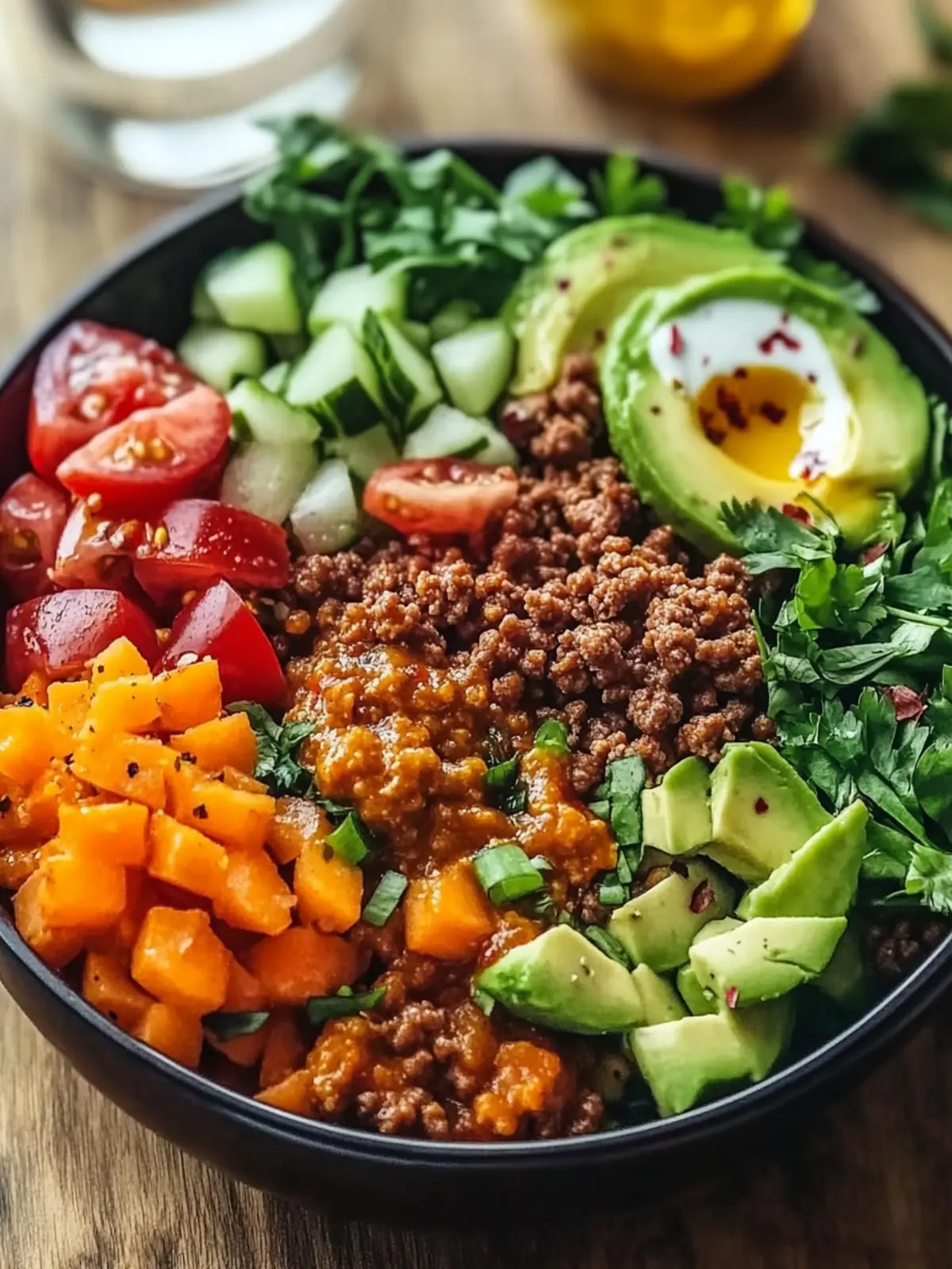 High Protein Ground Beef Power Bowls