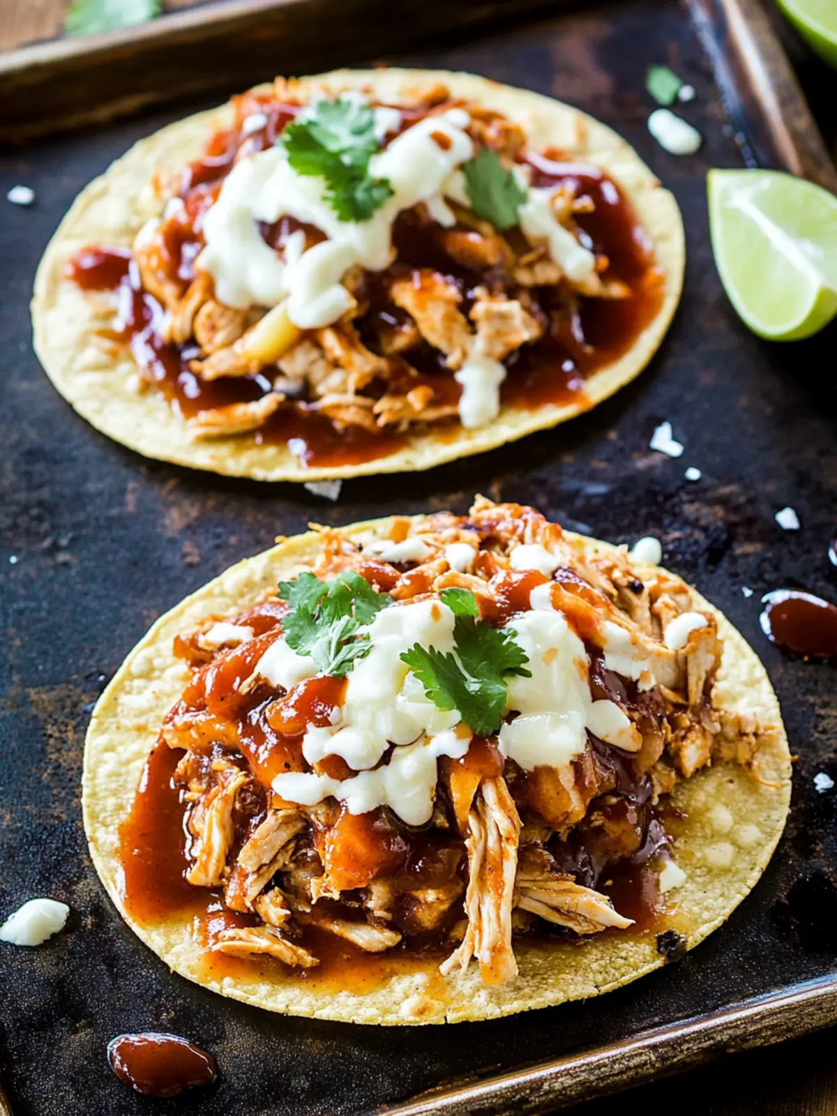 Barbecue Chicken Tostadas