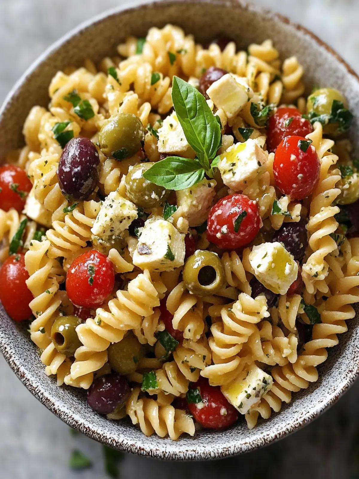 Mediterranean Olive Pasta Salad