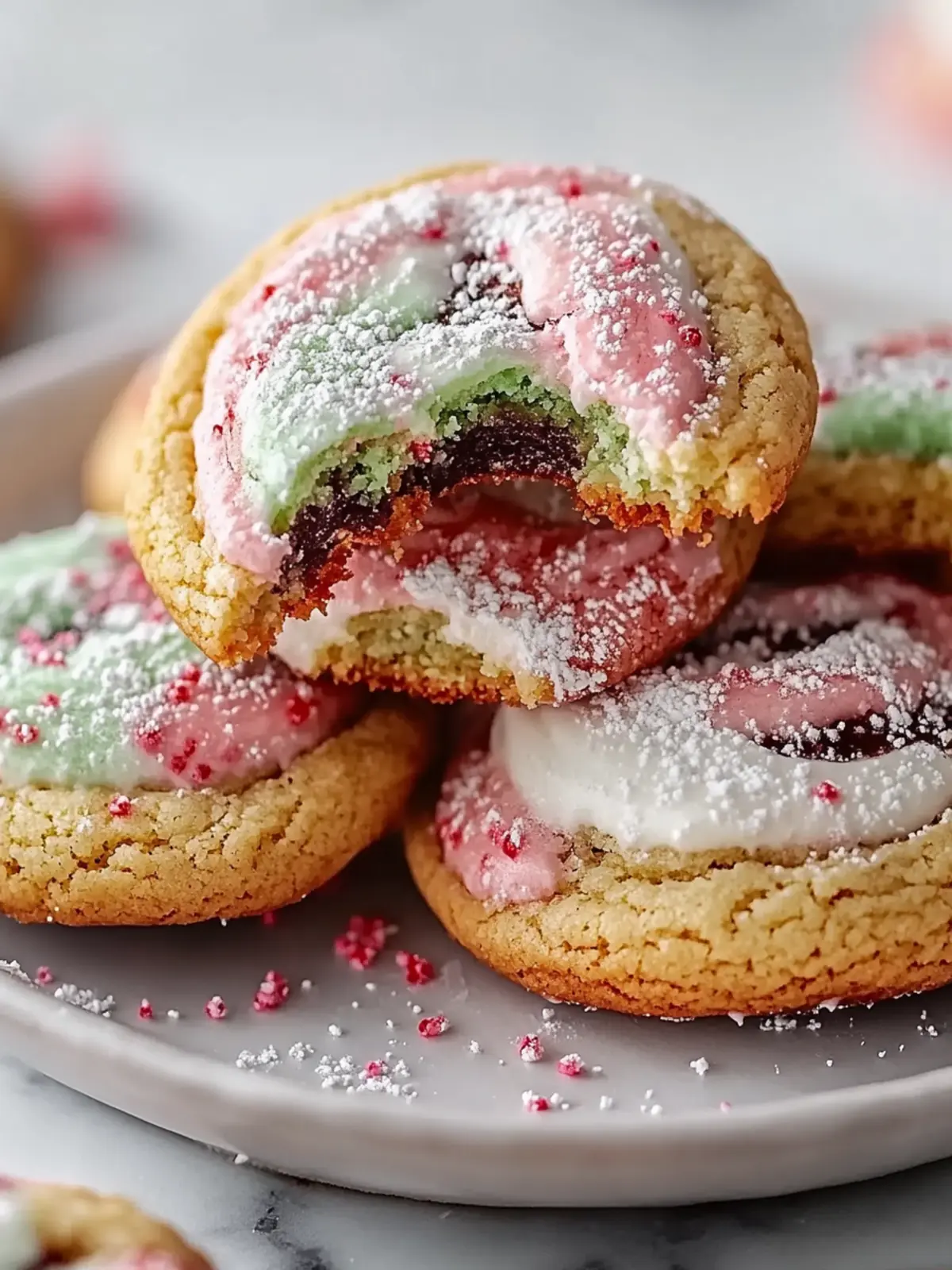 Chewy Spumoni Cookies