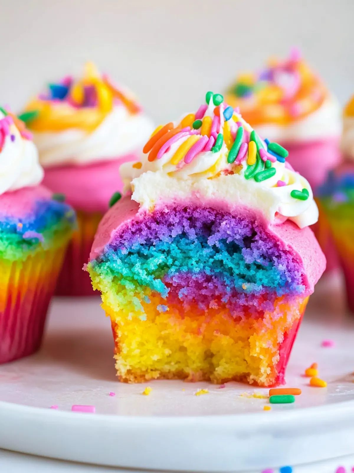 Rainbow Cupcakes