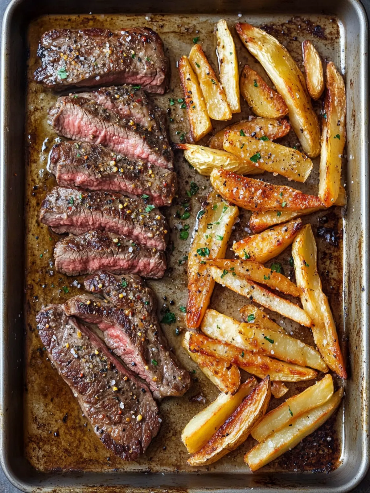 Sheet Pan Steak and Fries