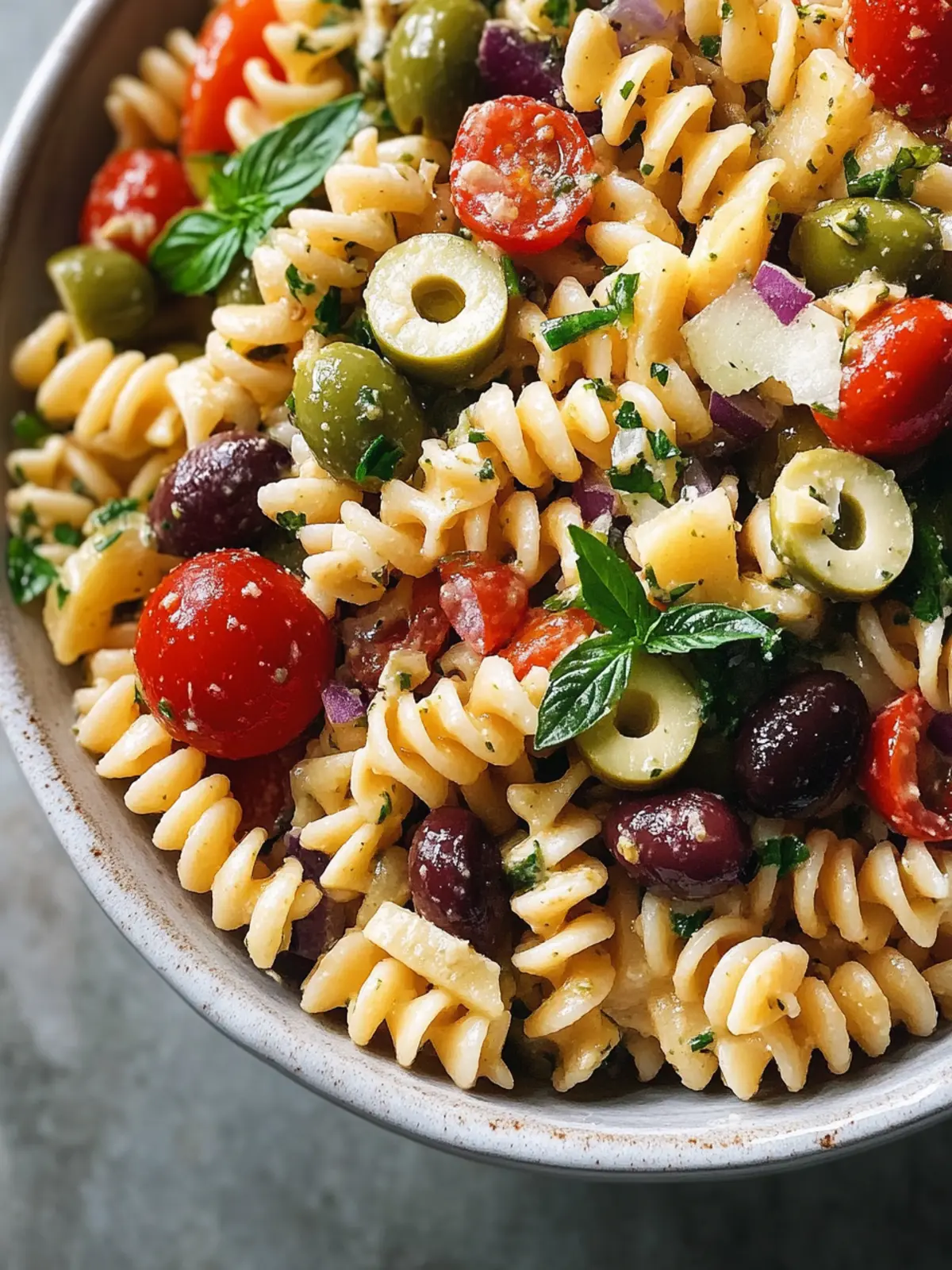 Mediterranean Olive Pasta Salad