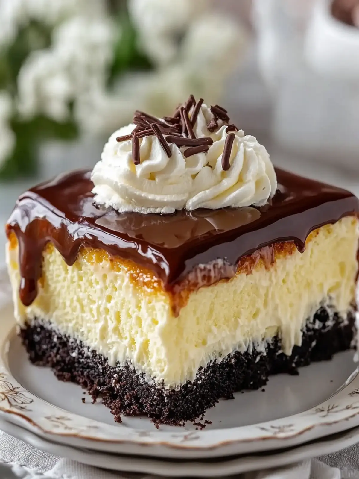 Boston Cream Poke Cake