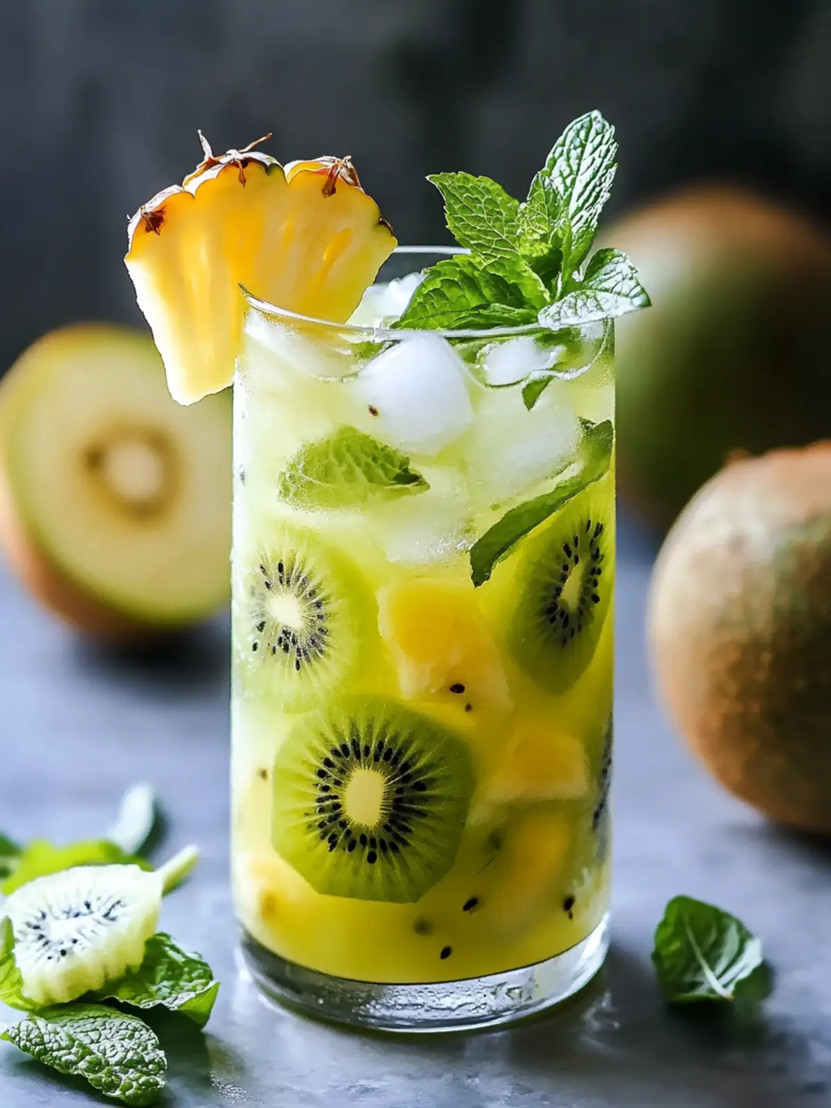 Pineapple Kiwi Mojito