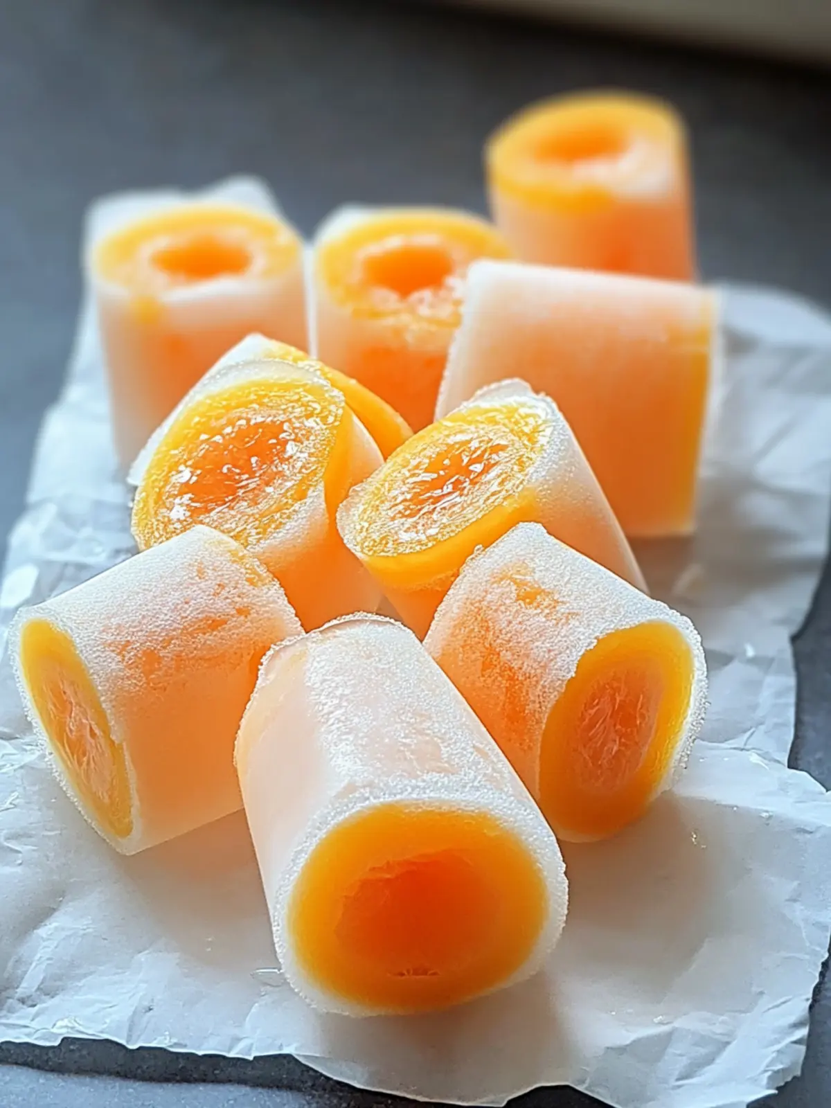 Creamsicle Vodka Jello Rollups