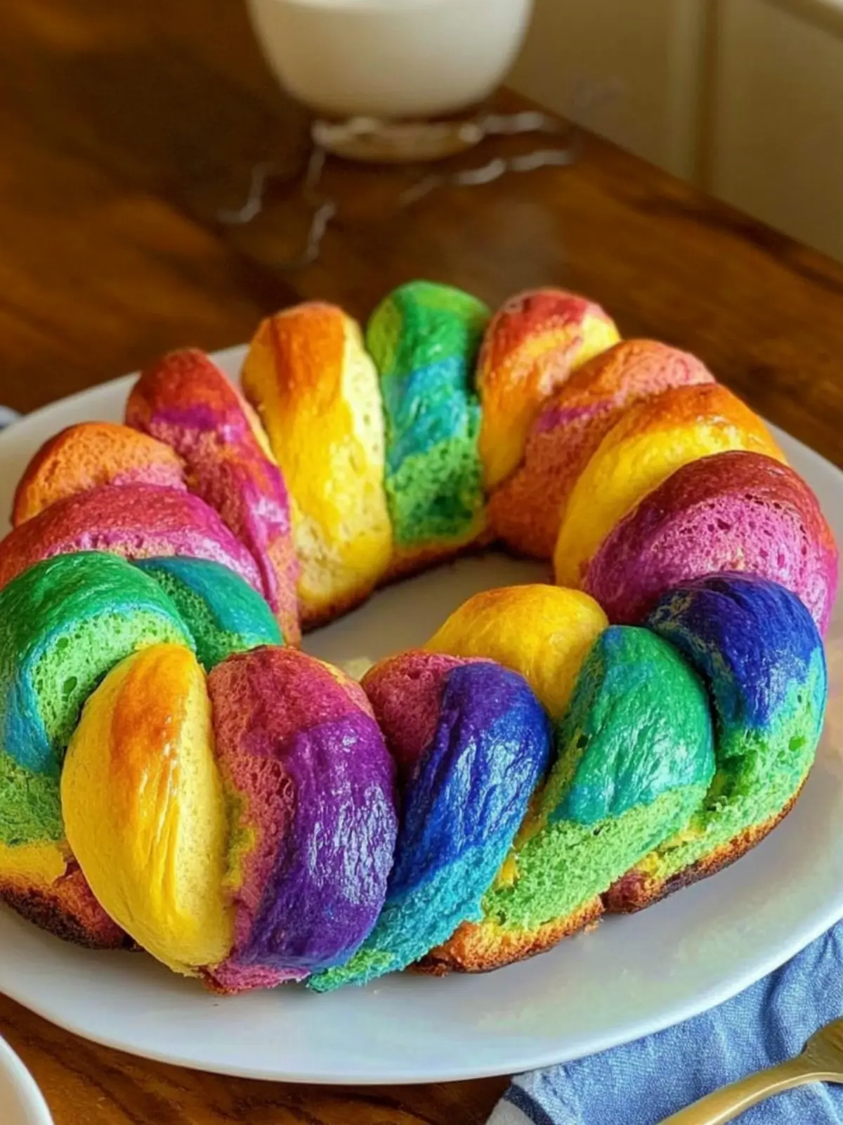 Rainbow Challah Bread