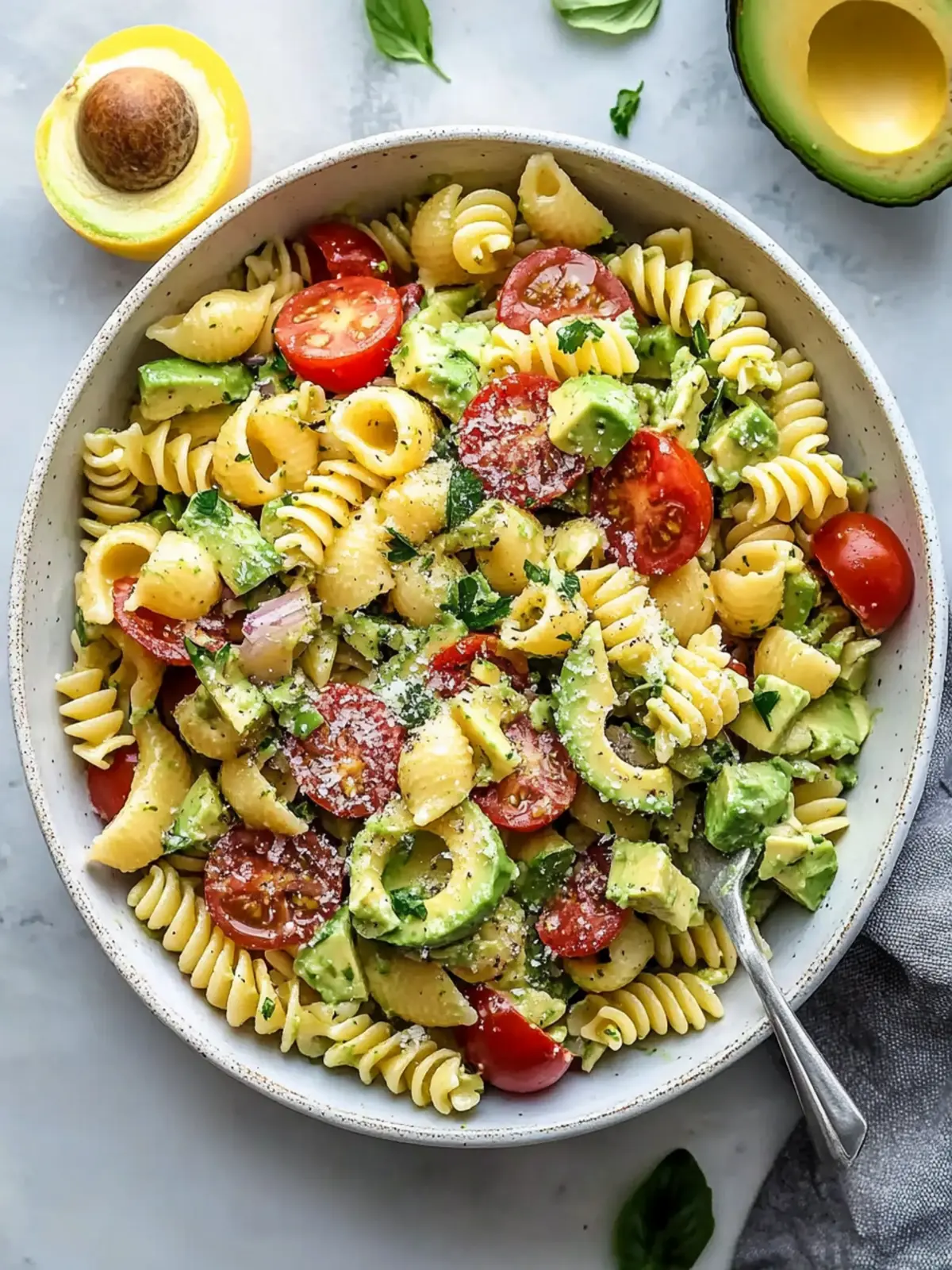 Dairy-Free Avocado Pasta Salad