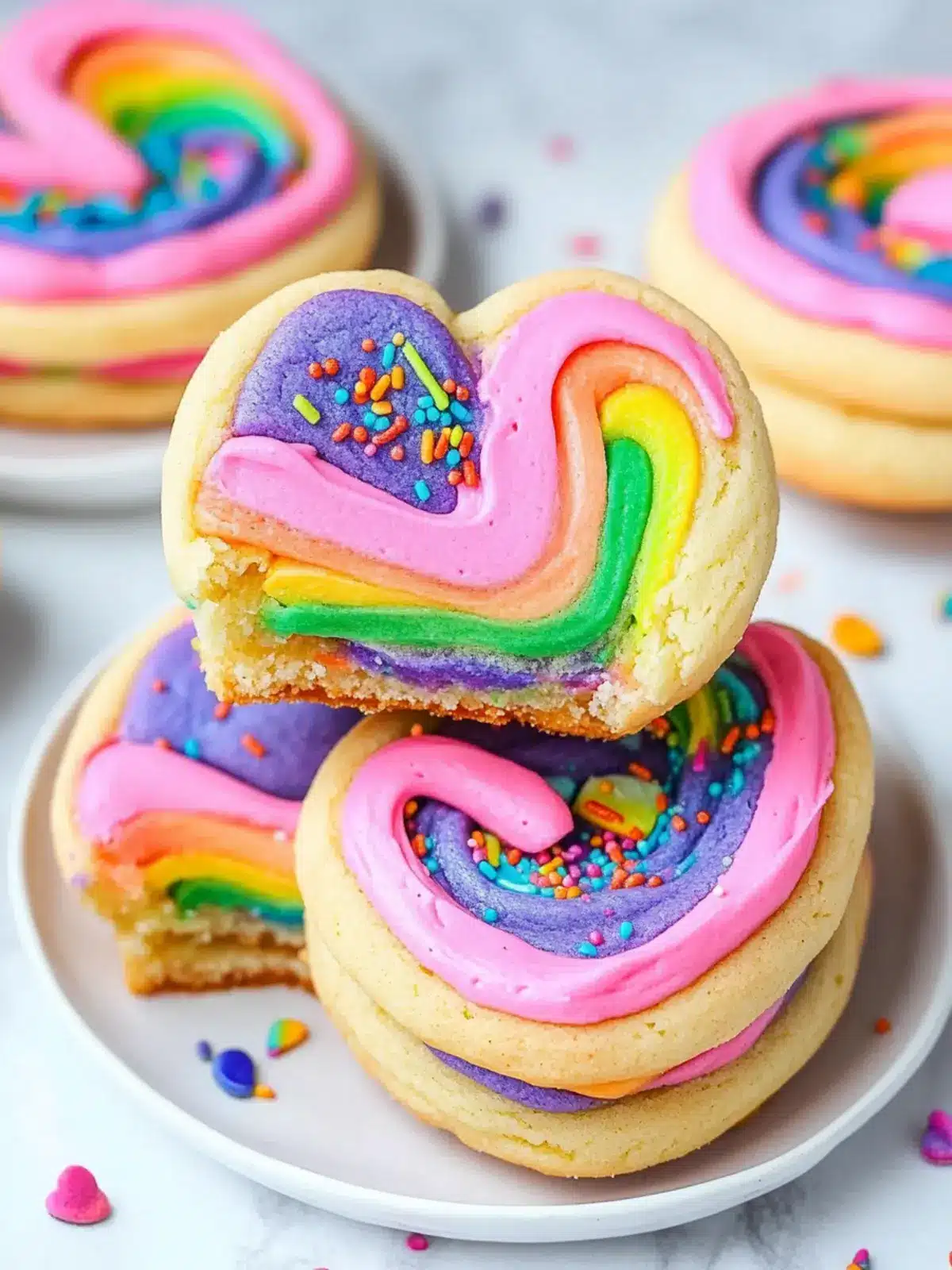 Buttercream Rainbow Cookie