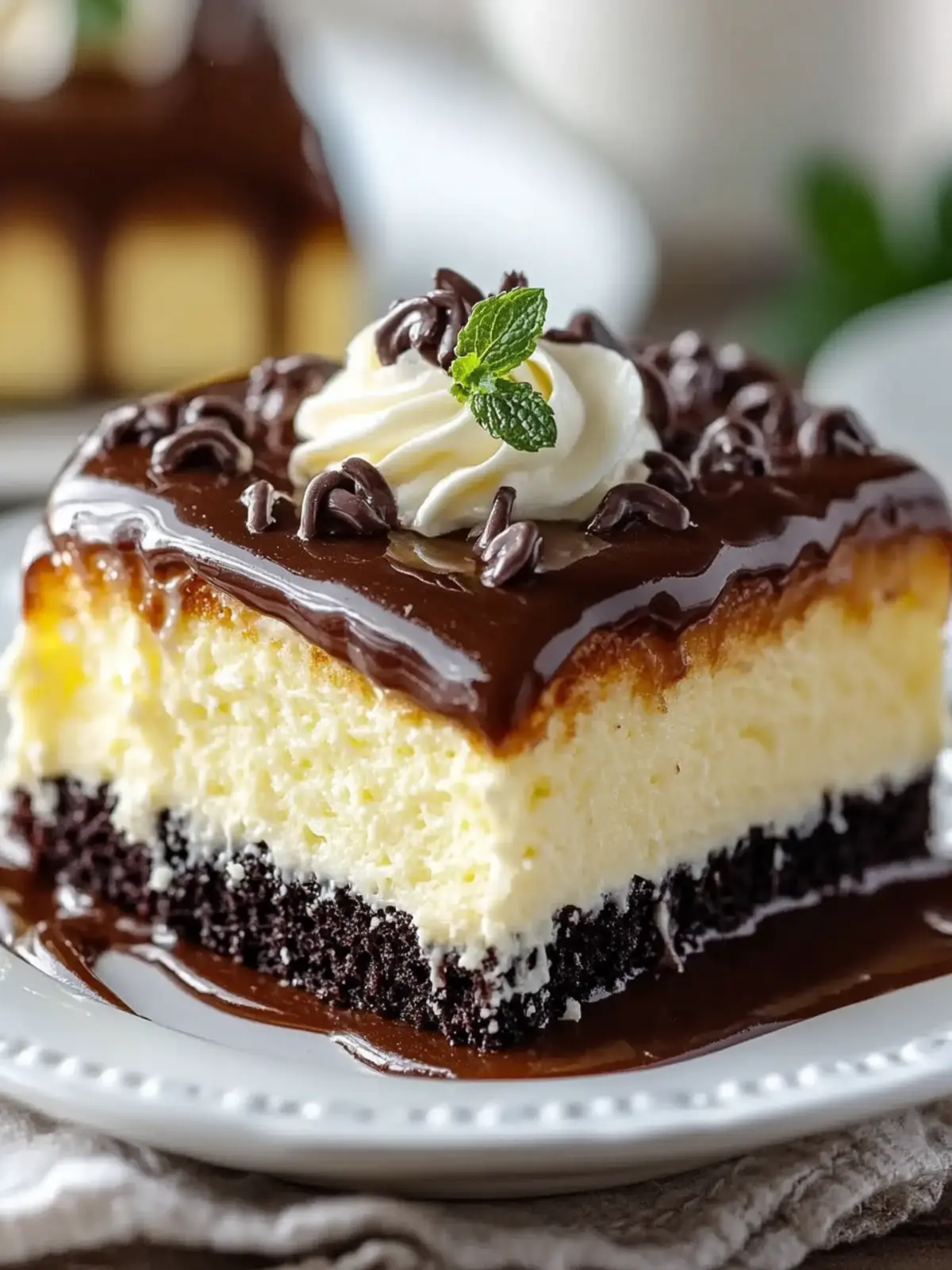Boston Cream Poke Cake