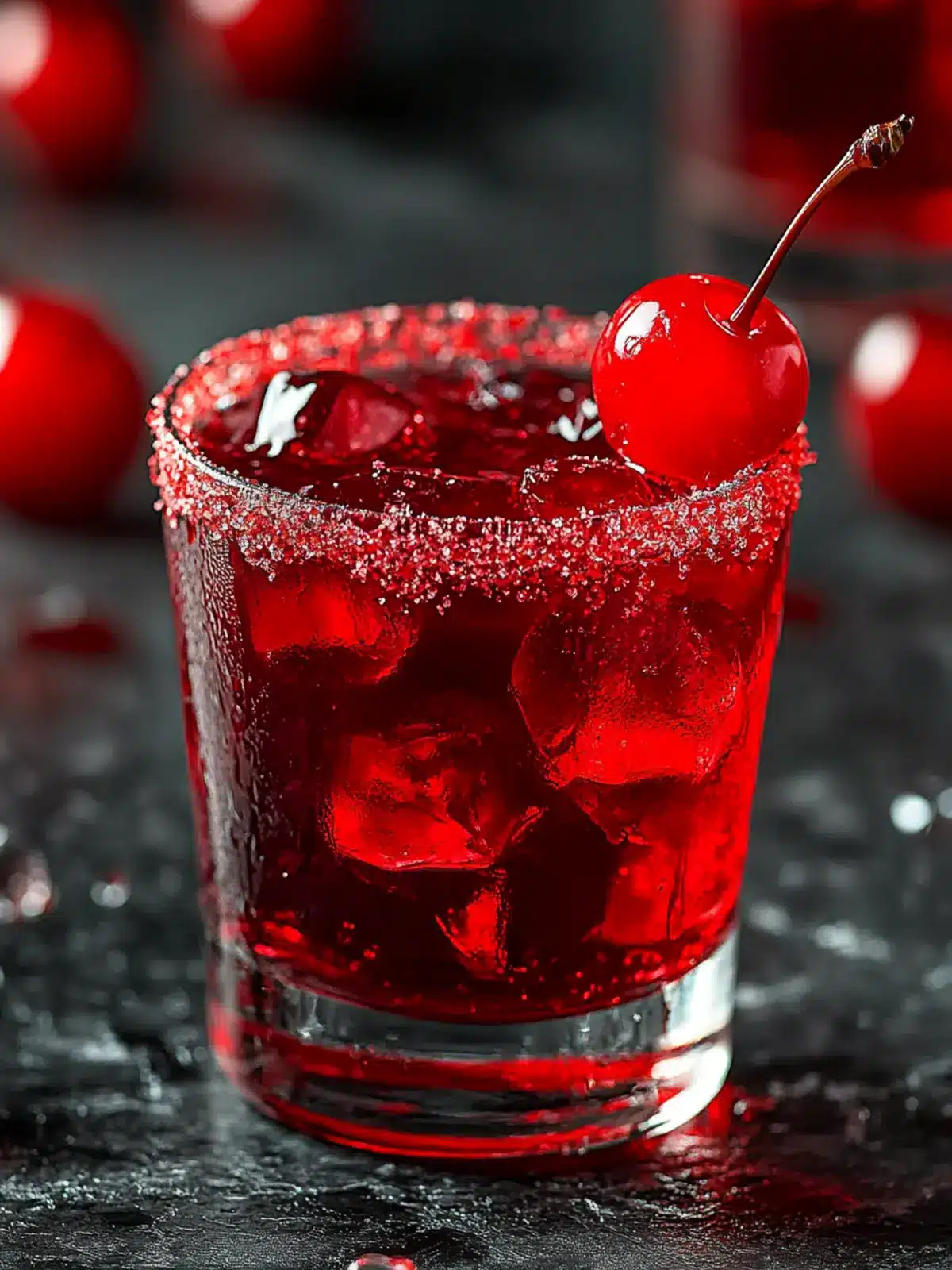 Twisted Cherry Shots that Sparkle