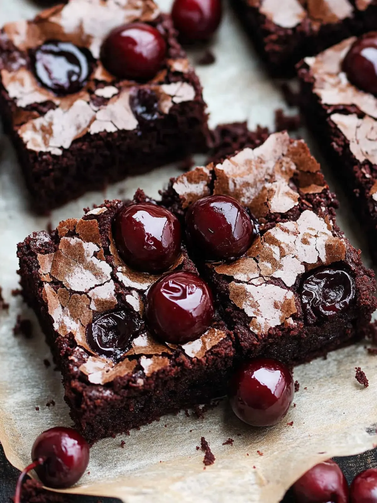 Roasted Chocolate Cherry Brownies