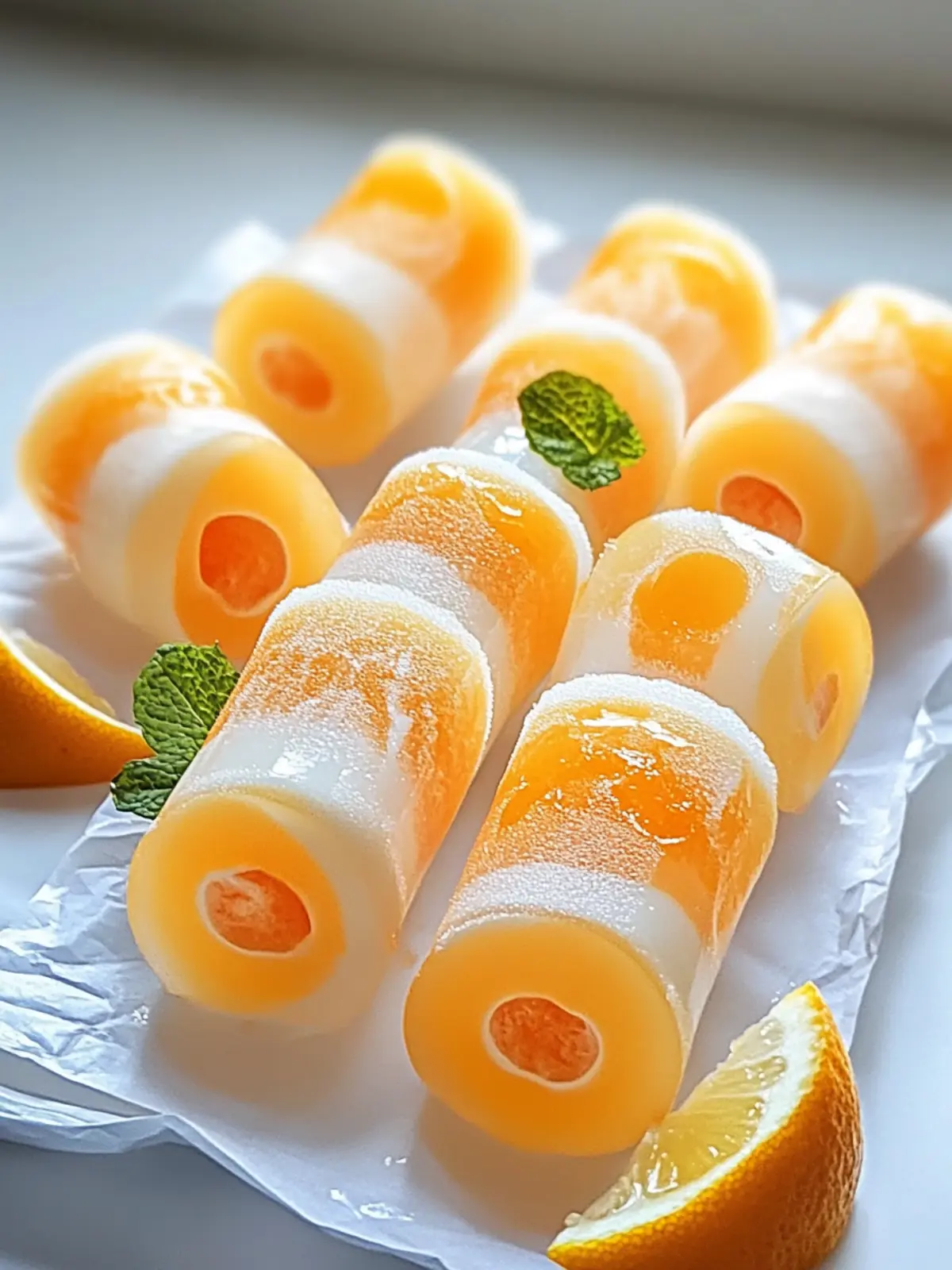 Creamsicle Vodka Jello Rollups
