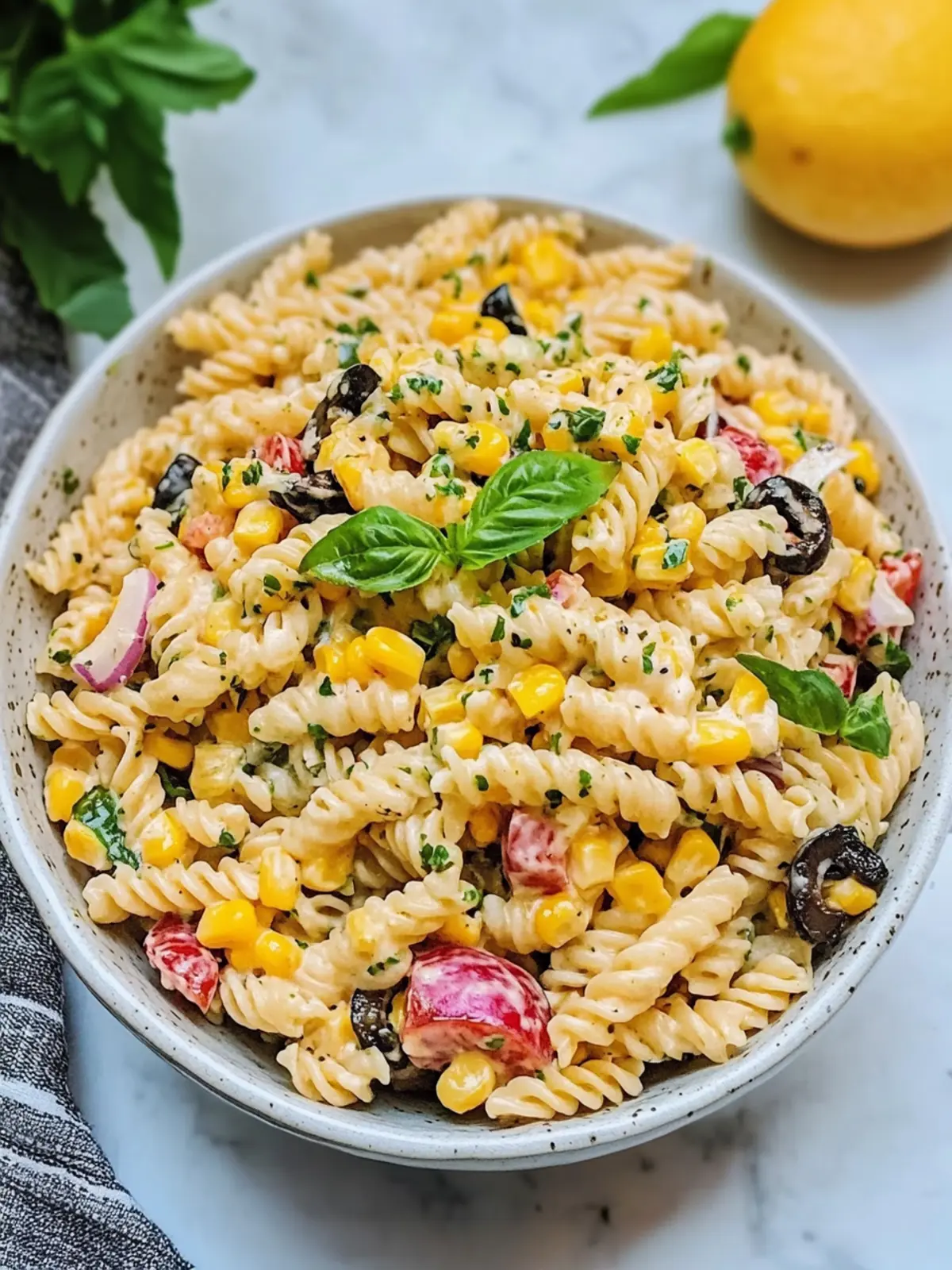Charred Corn Pasta Salad