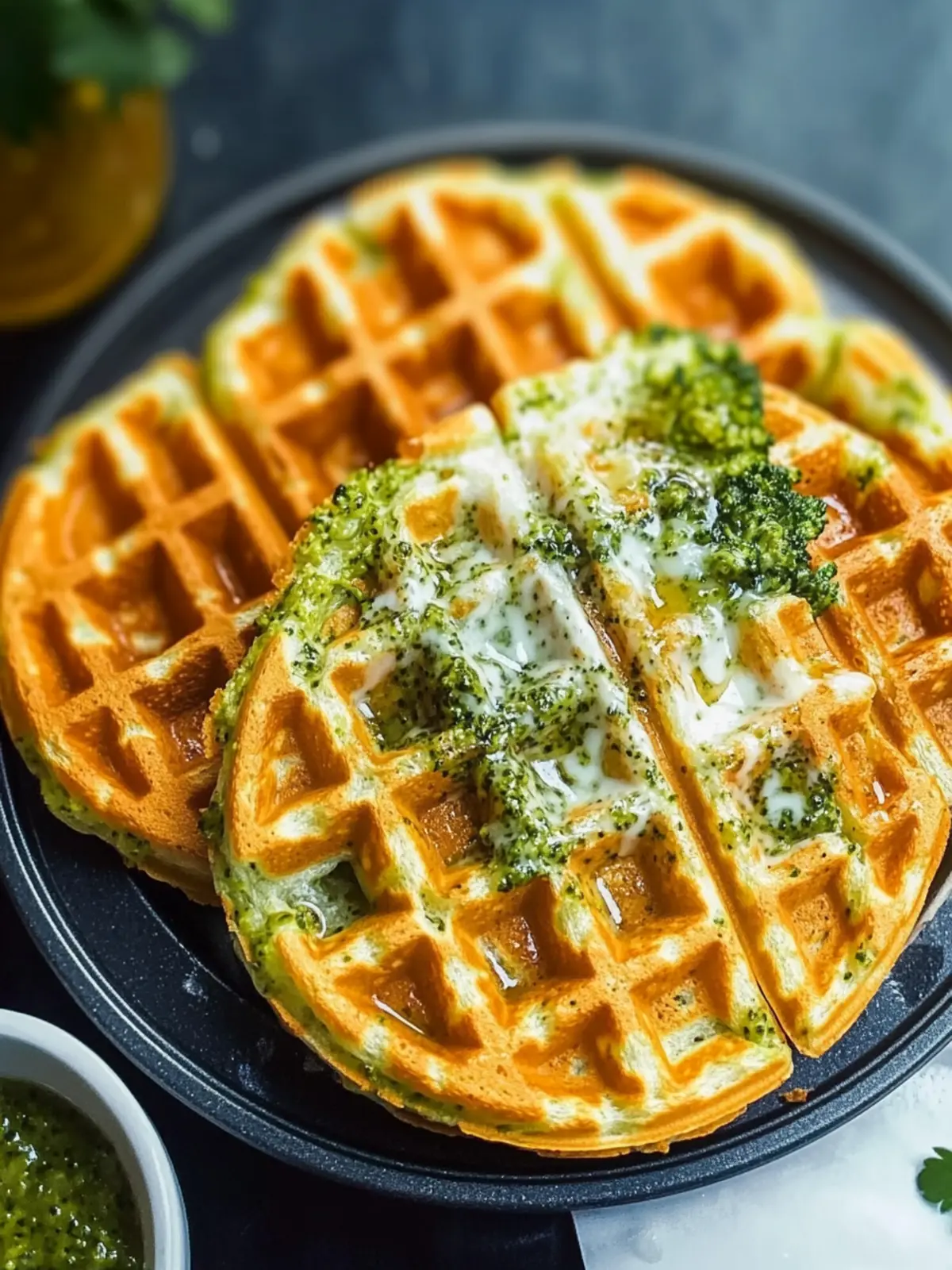 Broccoli & Cheese Waffles